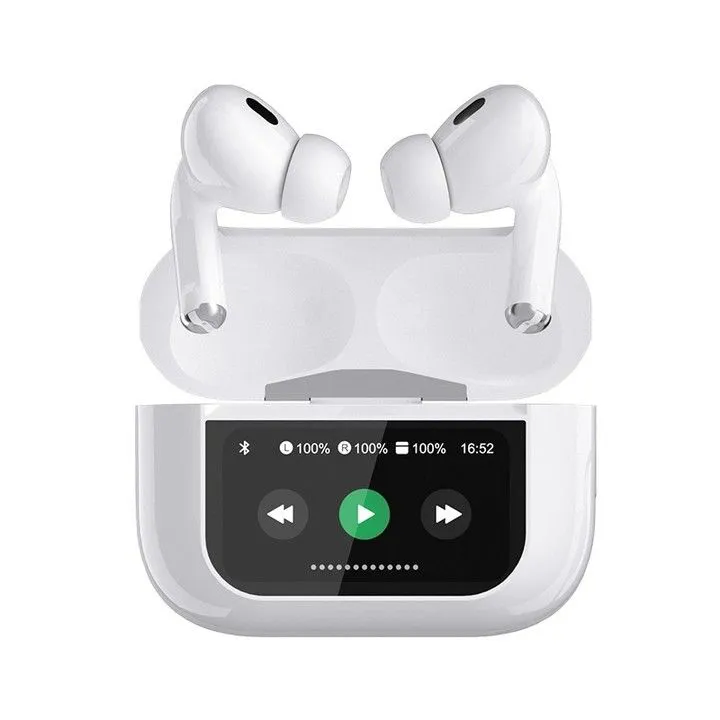 New A9 Pro Apple Airpods ANC/ENC Noise Reduction Touch Control Bluetooth 5.4 Wireless Earbuds