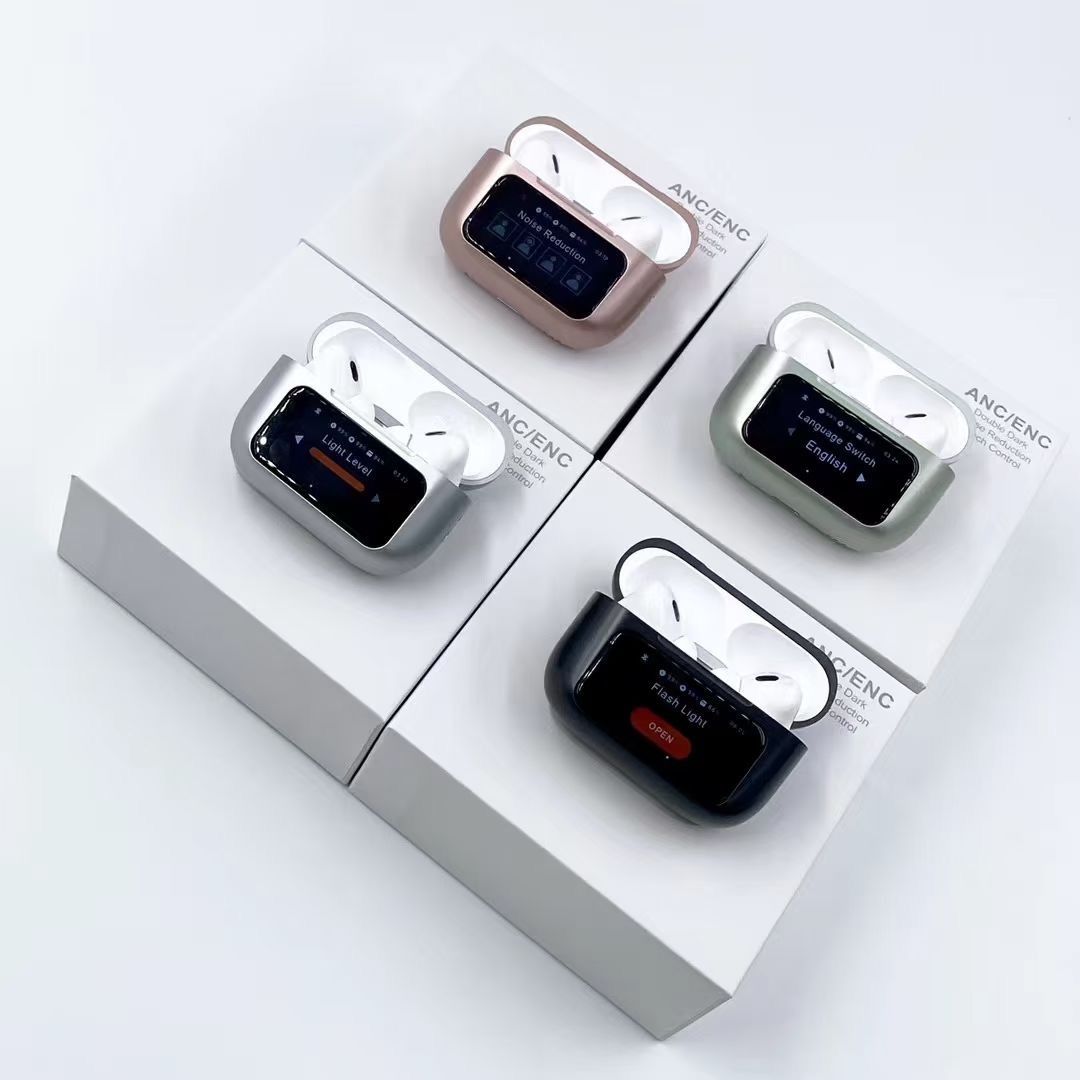 New A9 Pro Apple Airpods ANC/ENC Noise Reduction Touch Control Bluetooth 5.4 Wireless Earbuds