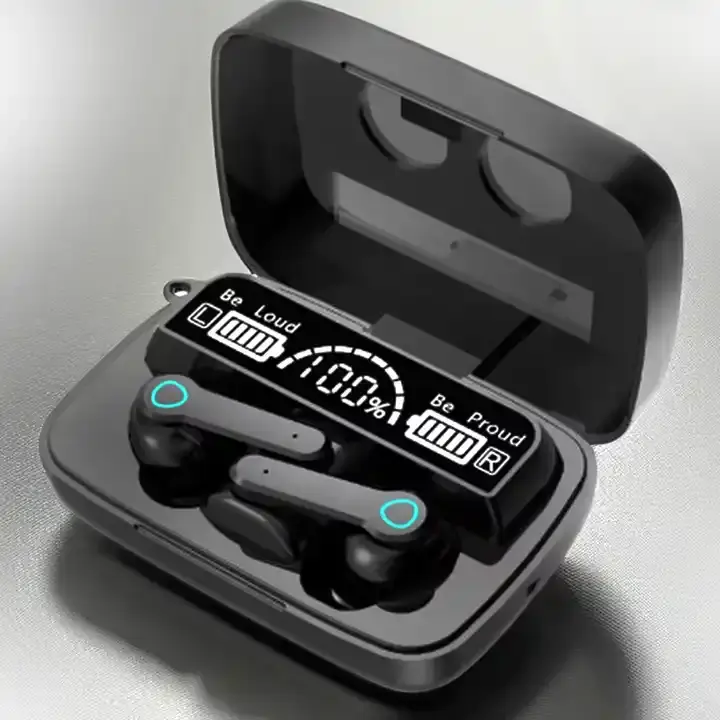 M19 TWS Bluetooth 5.1 Wireless In Ear Earbuds, Touch Waterproof LED Digital Display Bluetooth Headset, in-Built Power Bank