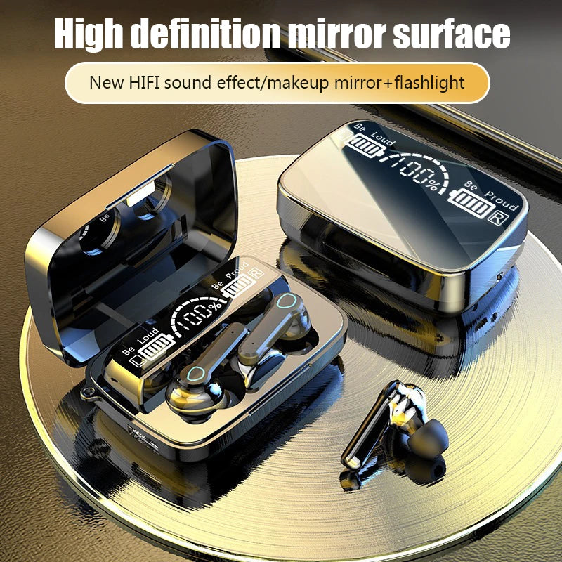 M19 TWS Bluetooth 5.1 Wireless In Ear Earbuds, Touch Waterproof LED Digital Display Bluetooth Headset, in-Built Power Bank
