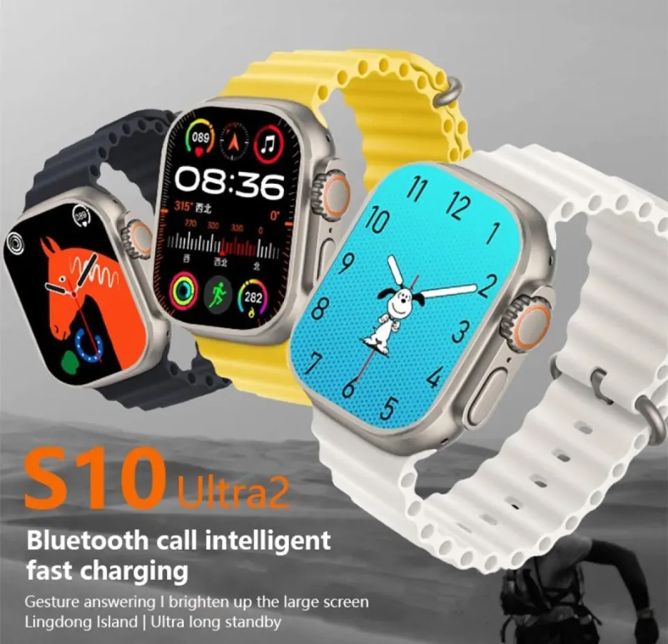 S10 Ultra Rotating Camera 4G Android Amoled Smart Watch Amoled 2.2 inch Display 4GB RAM  64GB ROM, 4G/5G Sim Slot, Camera, Play Store Apps