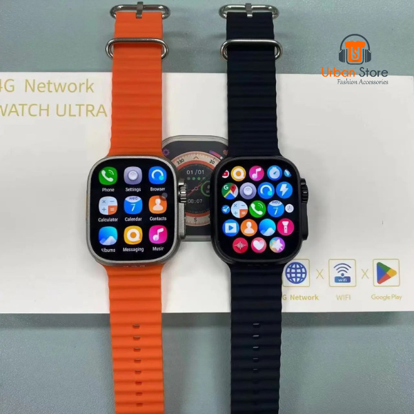S10 Ultra Rotating Camera 4G Android Amoled Smart Watch Amoled 2.2 inch Display 4GB RAM  64GB ROM, 4G/5G Sim Slot, Camera, Play Store Apps