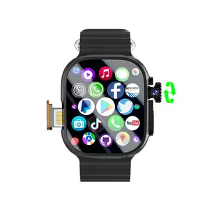 S10 Ultra Rotating Camera 4G Android Amoled Smart Watch Amoled 2.2 inch Display 4GB RAM  64GB ROM, 4G/5G Sim Slot, Camera, Play Store Apps