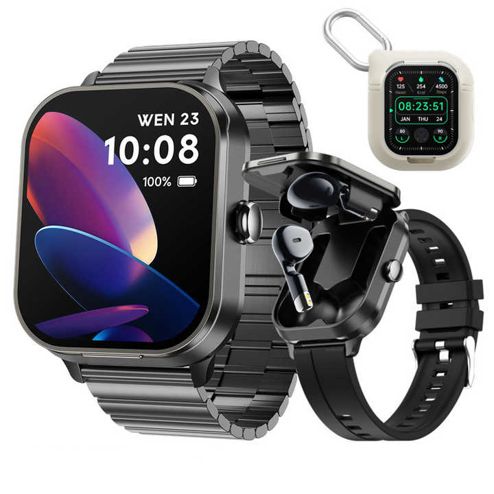 D8 2 In 1 Smartwatch With Earbuds, Smart Watch Health Management, Heart Rate, Blood Pressure Measurement, Blood Oxygen, Sleep Monitoring
