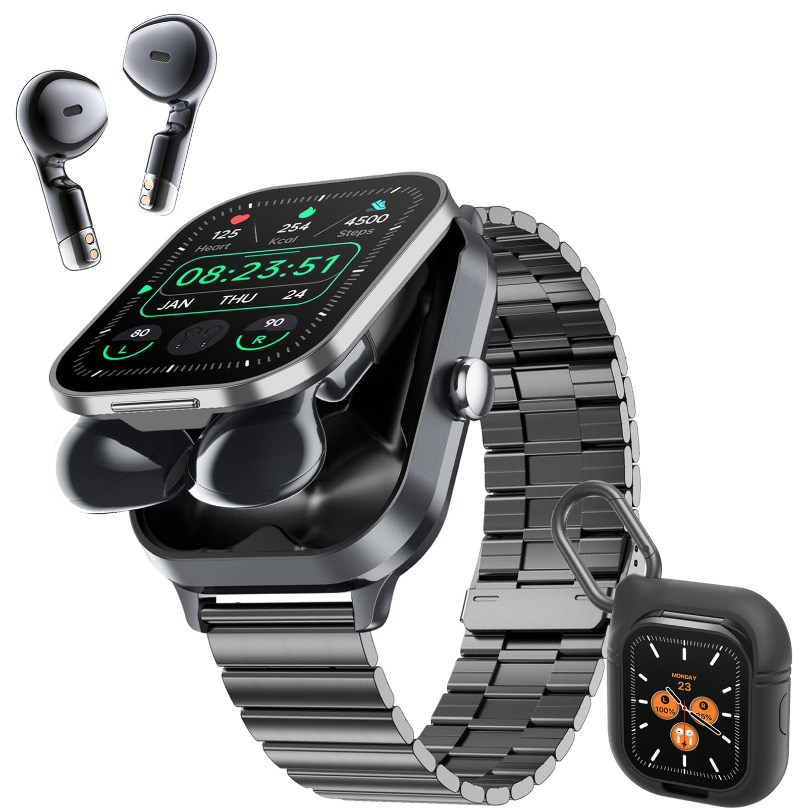 D8 2 In 1 Smartwatch With Earbuds, Smart Watch Health Management, Heart Rate, Blood Pressure Measurement, Blood Oxygen, Sleep Monitoring
