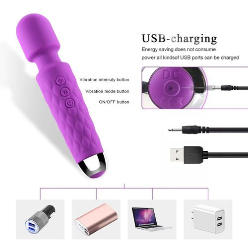 Rechargeable Magic Wand JoyPark Vibrator – Powerful, Waterproof, and Portable Massage Wand