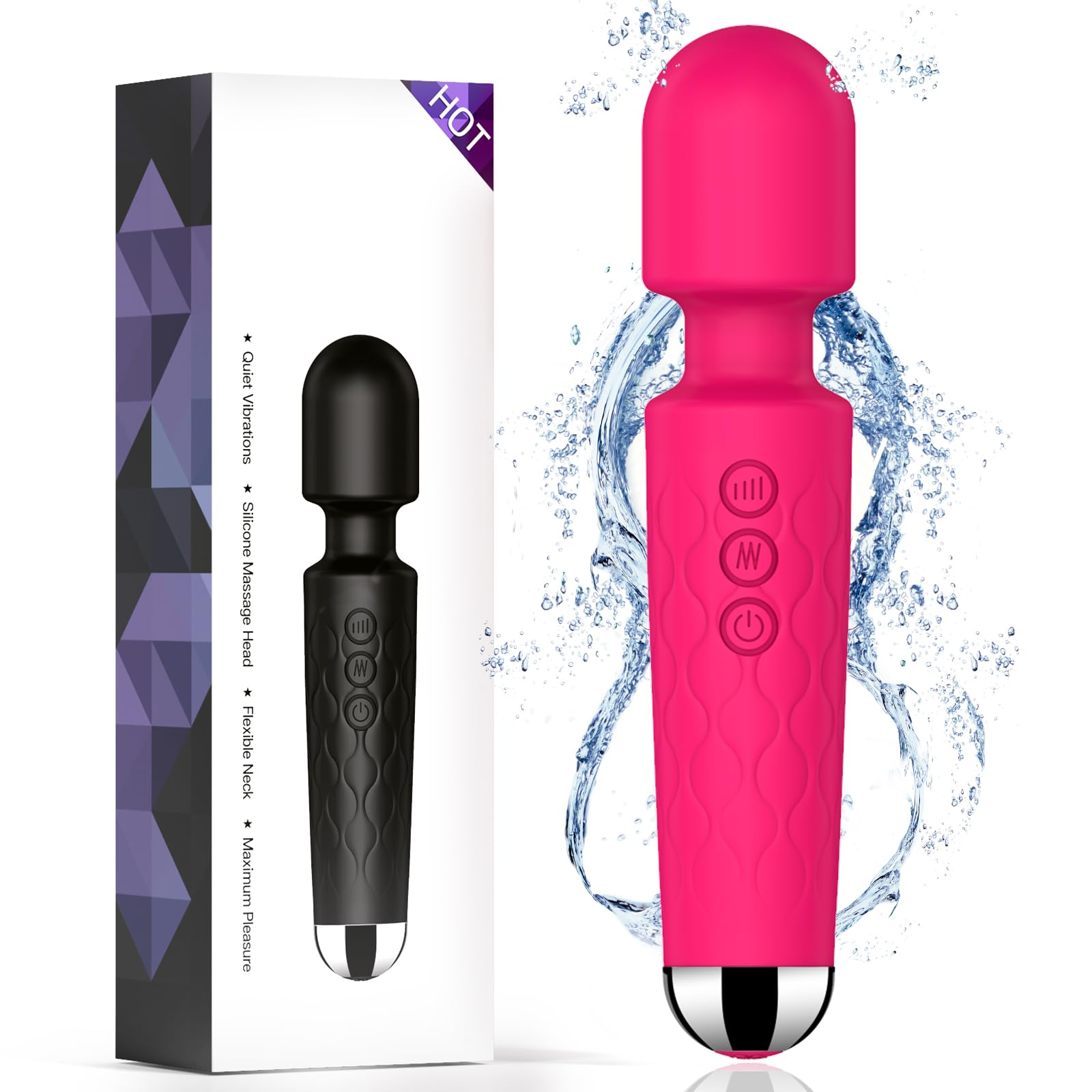 Rechargeable Magic Wand JoyPark Vibrator – Powerful, Waterproof, and Portable Massage Wand