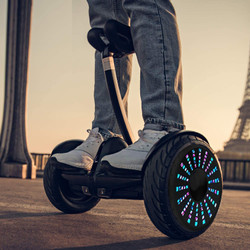 Latest XM-10 Inch Self-Balancing Hoverboard with Handle, Bluetooth Music and LED Lights