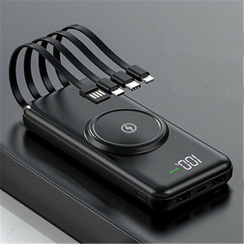 Amazon Hot-Selling Wireless Powerbank Fast Charging 4 in 1 Battery Pack with Data Cable