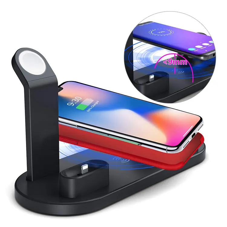 Smart Wireless Charger 3 in 1 Multi-Function Stand Fast Charging Dock Mobile Holder Phone Charging Station