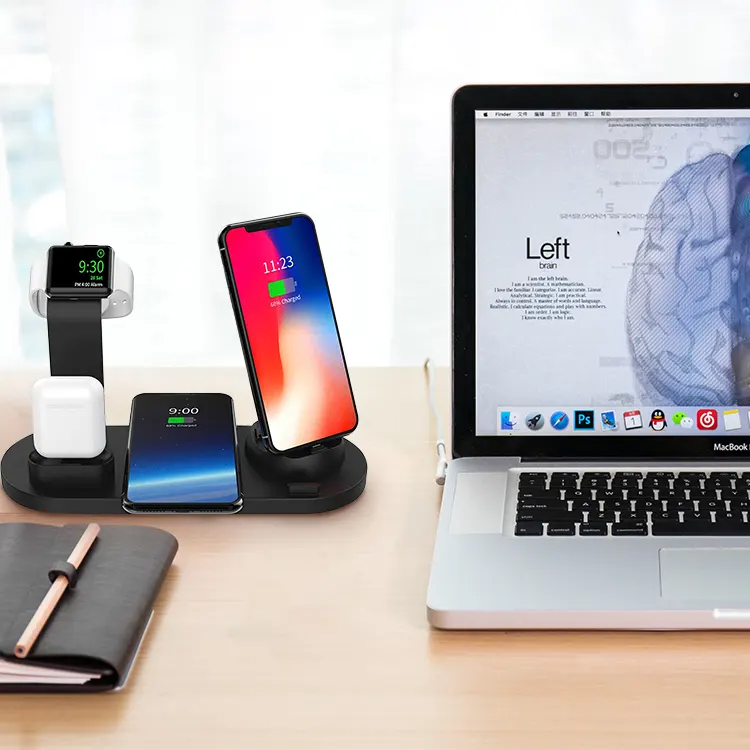 Smart Wireless Charger 3 in 1 Multi-Function Stand Fast Charging Dock Mobile Holder Phone Charging Station