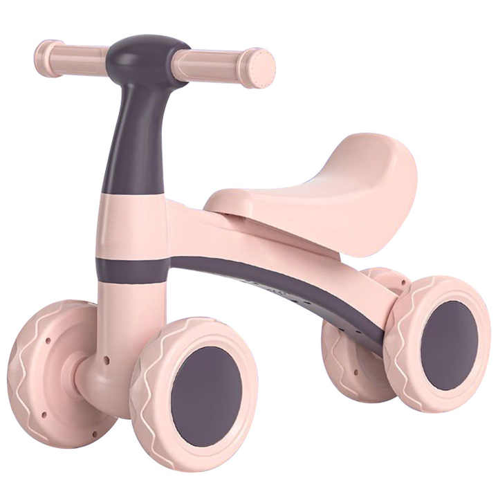 Hot Selling 1007, 4 Wheels Sliding Toddler Bicycle With No Pedal For Kids Balance Bike Toy