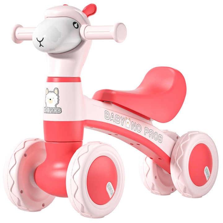 Latest Outdoor No Pedals 4 Wheels Foot Powered Ride-On Sliding Baby Balance Bike for Child