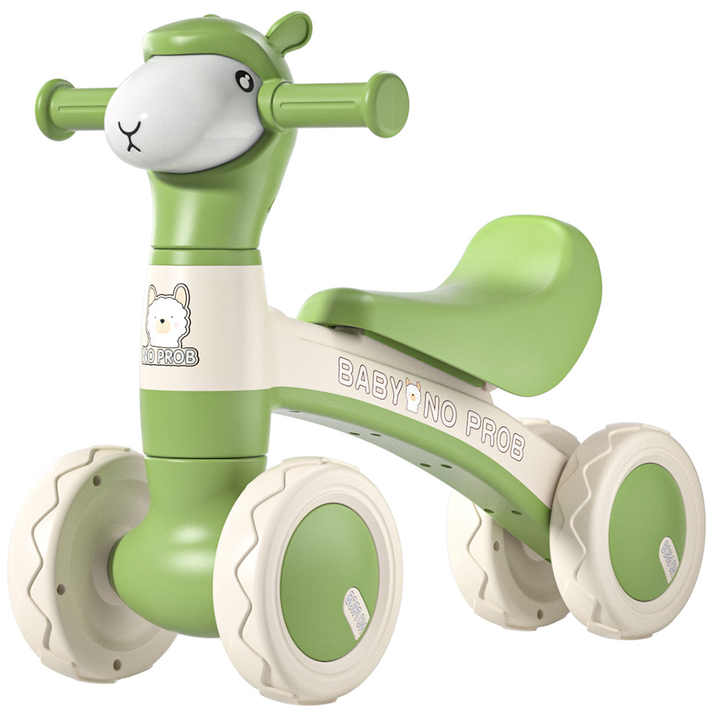 Latest Outdoor No Pedals 4 Wheels Foot Powered Ride-On Sliding Baby Balance Bike for Child