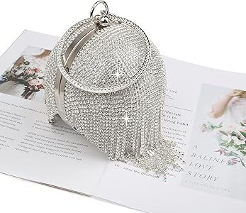 Designer Women Diamond Round Ball Evening Clutch Purse Luxury  Party Bag