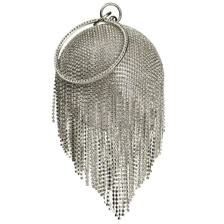 Designer Women Diamond Round Ball Evening Clutch Purse Luxury  Party Bag