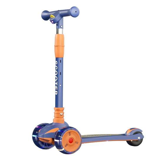 2025 High End X198 Big Wheels Kick Scooter LED Lights Shine Down Adjustable Children Balancing Ride on Toy with Music.