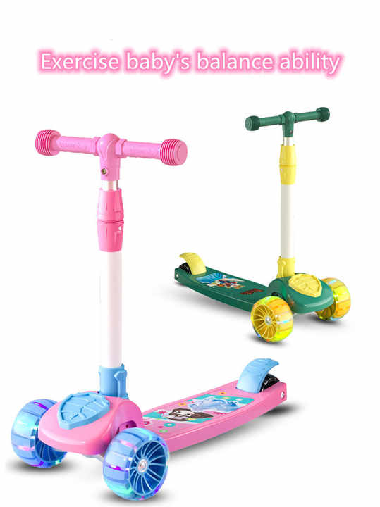 High Quality L560 Adjustable Metal Ride-On Scooter Foldable Design with LED Lights and Music