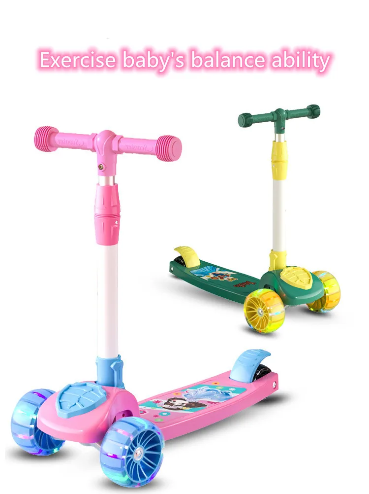 High Quality L560 Adjustable Metal Ride-On Scooter Foldable Design with LED Lights and Music