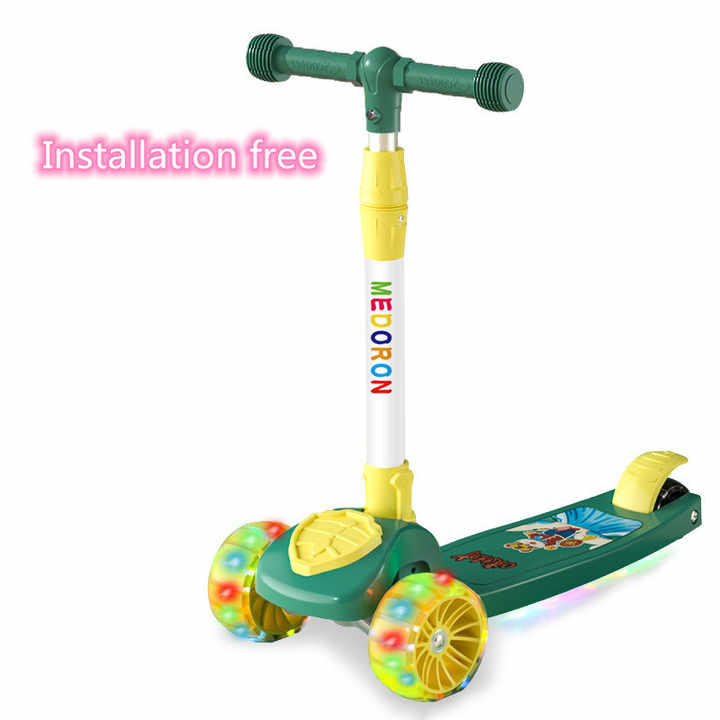 High Quality L560 Adjustable Metal Ride-On Scooter Foldable Design with LED Lights and Music