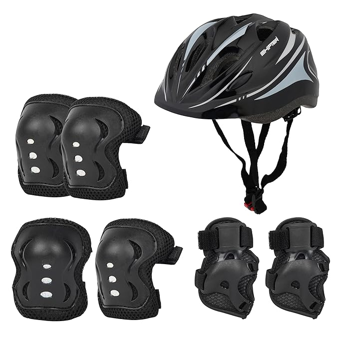 Kids Protective Gear Set – Safety Helmet, Knee Pads, Elbow Pads & Wrist Guards for Cycling, Skating, Skateboarding, Hoverboard & Outdoor Sports"