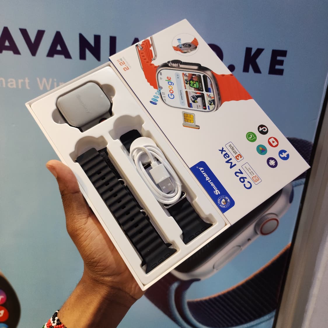 2025 C92 Max SmartBarry  4G Android Amoled Smart Watch Amoled 2.2 inch Display 4GB RAM  64GB ROM, 4G/5G Sim Slot, Camera, Play Store Apps