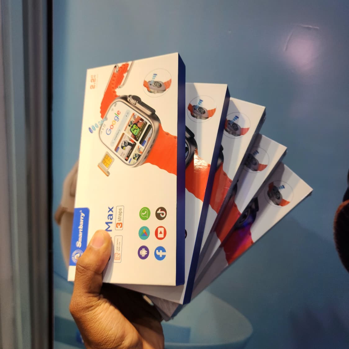 2025 C92 Max SmartBarry  4G Android Amoled Smart Watch Amoled 2.2 inch Display 4GB RAM  64GB ROM, 4G/5G Sim Slot, Camera, Play Store Apps