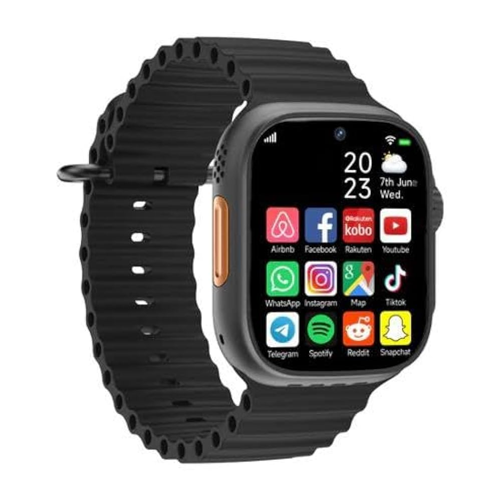 C92 Ultra Rotating Camera 4G Android Amoled Smart Watch Amoled 2.2 inch Display 4GB RAM  64GB ROM, 4G/5G Sim Slot, Camera, Play Store Apps