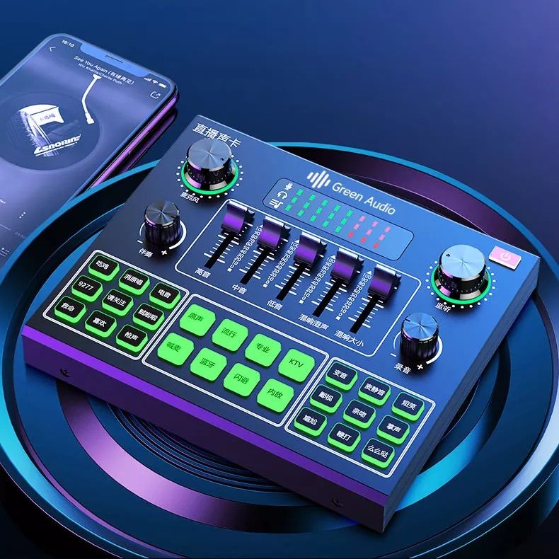 GAX-V9 Excellent Quality of Voice and Music Professional for Live Broadcast Mic Sound Card