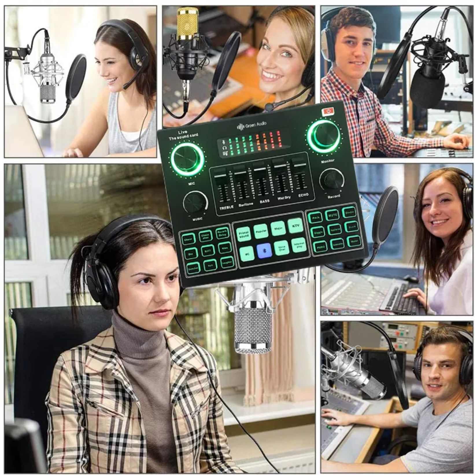 GAX-V9 Excellent Quality of Voice and Music Professional for Live Broadcast Mic Sound Card