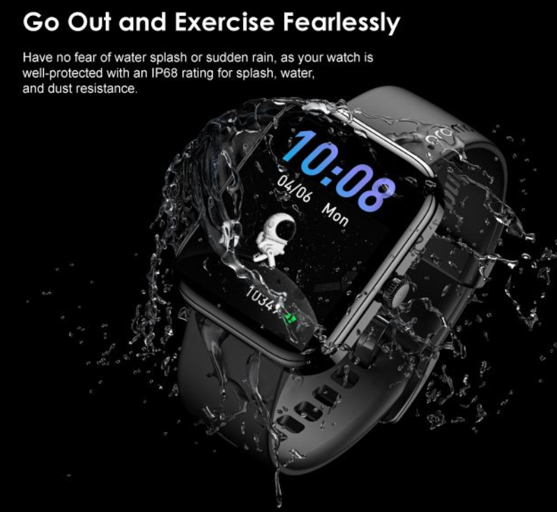 Oraimo Watch 3 Pro Smartwatch – 1.83" AMOLED Display, Bluetooth Calling, AI Voice Assistant, Health & Fitness Tracking, Long Battery Life – Black