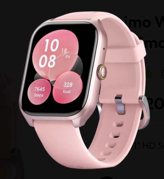 Oraimo Watch 5 Lite Smartwatch – 1.69" HD Display, Bluetooth Calling, Health & Fitness Tracking, Multiple Sports Modes, Long Battery Life – Pink