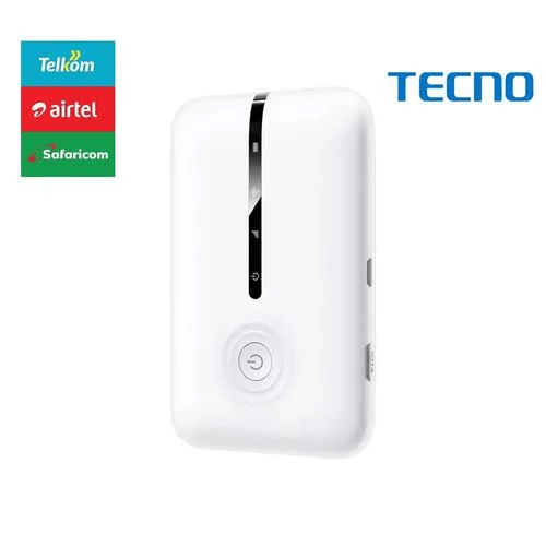 Tecno TR109C 4G LTE MiFi – 150Mbps Portable Wireless Hotspot (Supports 8 Users), Can use with any network Line (Safaricom, Airtel, Telcom)