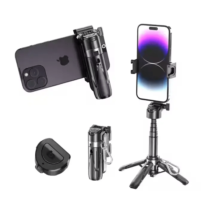 P15 Mini Flexible Selfie Stick Tripod – Portable Bluetooth Wireless Selfie Stick with Remote Control – Adjustable Stand for Smartphones, Travel & Vlogging – Lightweight & Durable Design