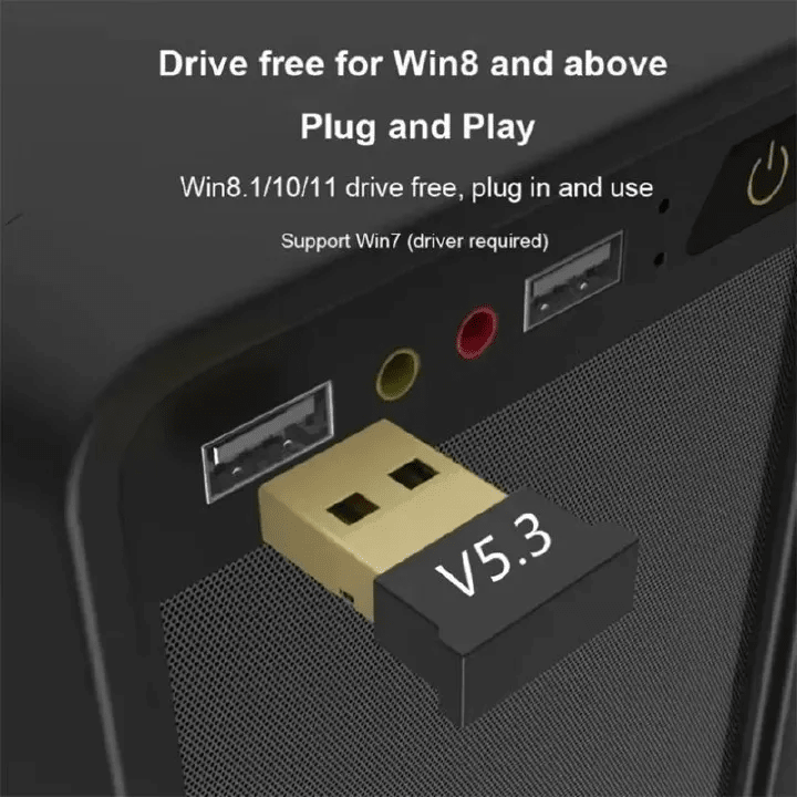 USB Wireless Bluetooth Adapter 5.3 Transmitter Receiver For Computer PC Laptop Phone Tablet Printer Headphone Speaker Wireless Mouse Keyboard USB Music Dongle Adapter Car Speaker