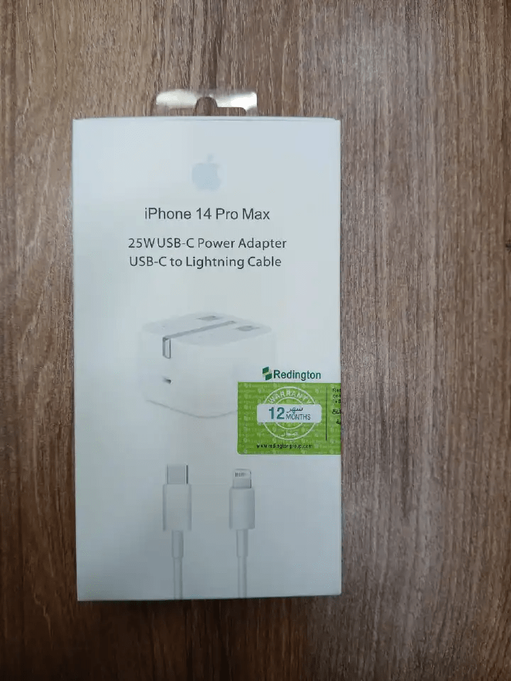 IPHONE 14 PRO MAX 25W USB-C POWER ADAPTER USB-C TO LIGHTNING CABLE