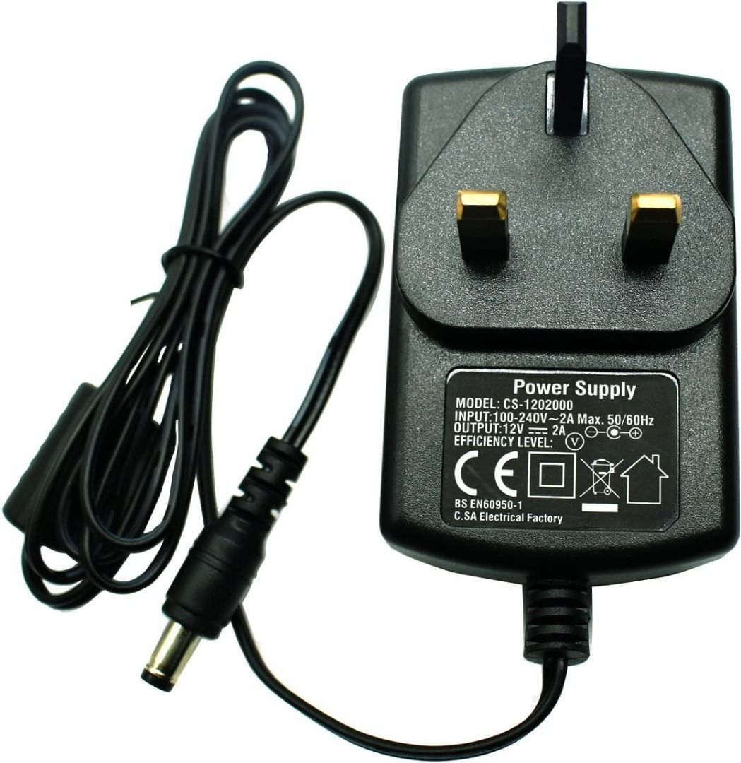 AC DC Power Adaptor 12V 2A Power Supply UK Plug