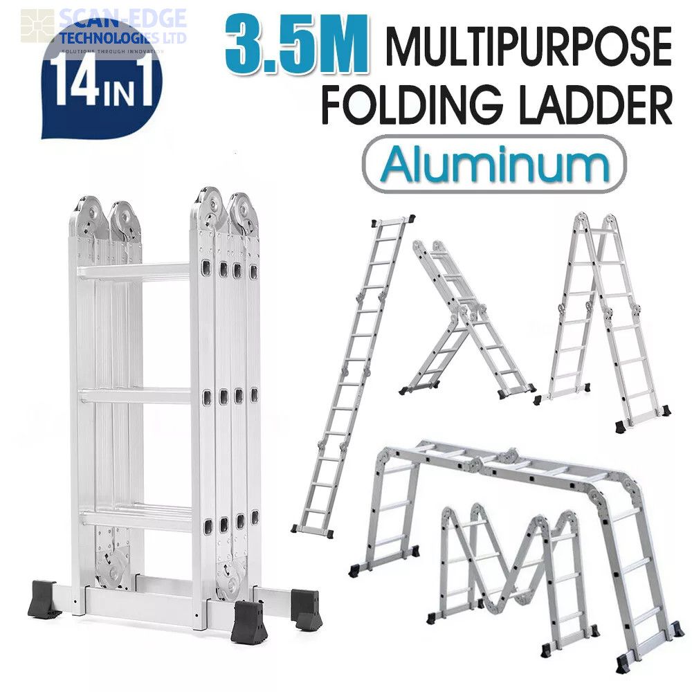 7-In-1 Multipurpose Aluminium Folding Ladder Folding Ladder