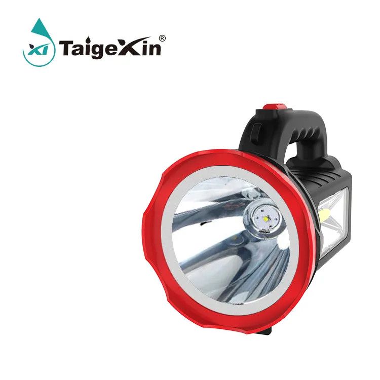 LED Rechargeable Torch Search Light with Solar Panel