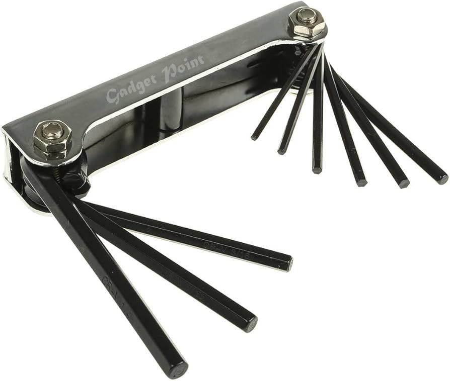 Folding Allen Hex Key Wrench Set 8Pcs