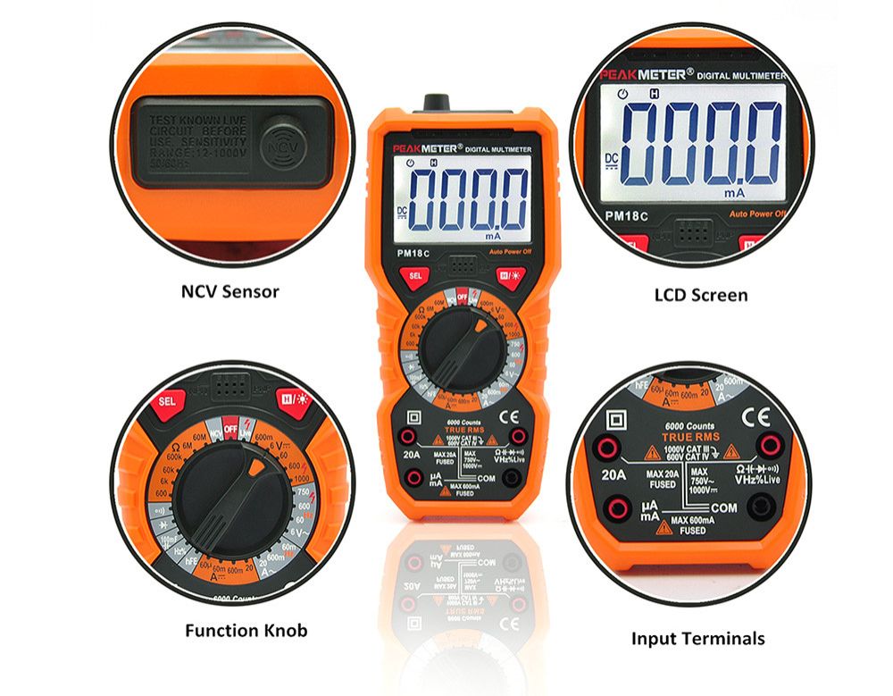 True RMS Digital Multimeter PM18C Meter