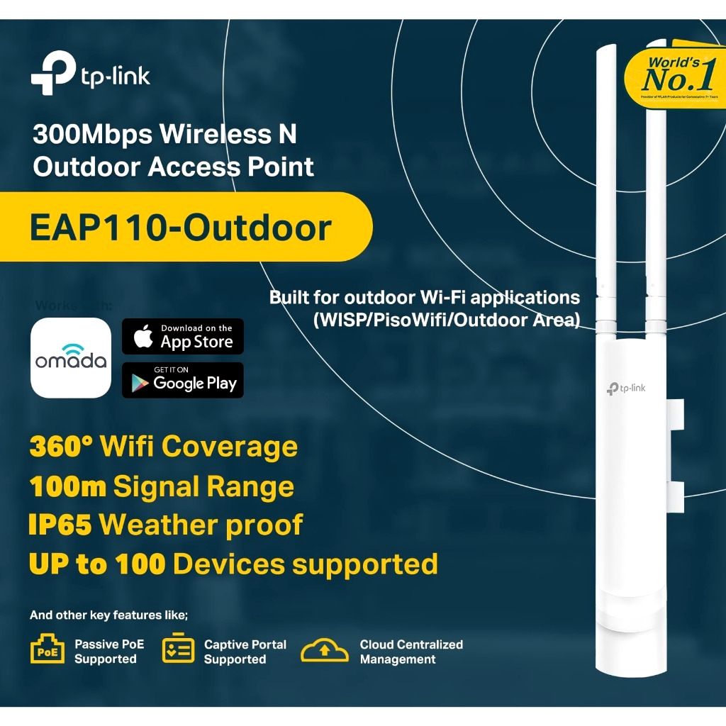 EAP110-Outdoor 300 Mbps Outdoor Wi-Fi Access Point 2.4Ghz