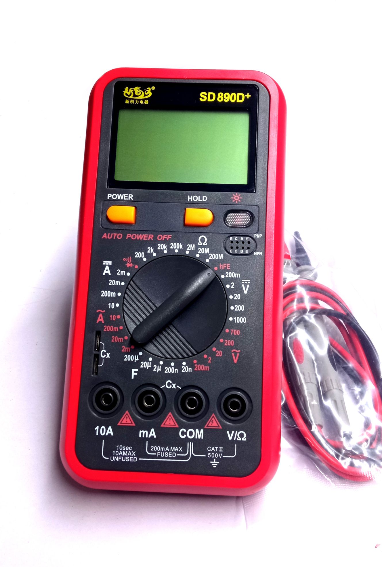 Professional Digital Multimeter AC/DC VoltMeter Ammeter Ohmeter SD890D+