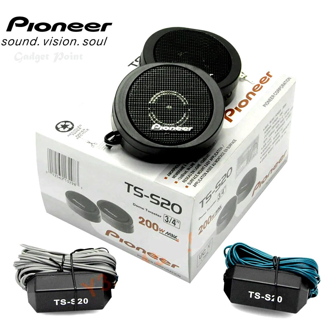 Pioneer TS-S20 Dome Tweeters 20mm 200W Max