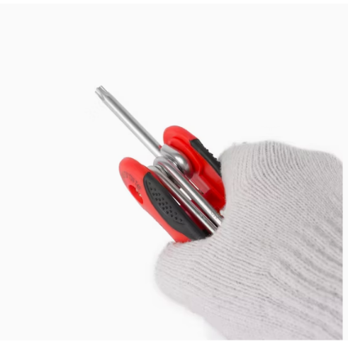 Compact Folding Torx Allen Key Set 8 Pcs T9 to T40, Industrial Wrench Set