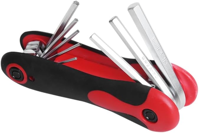 Compact Folding Hex Allen Key Set 8 Pcs T9 to T40, Industrial Wrench Set