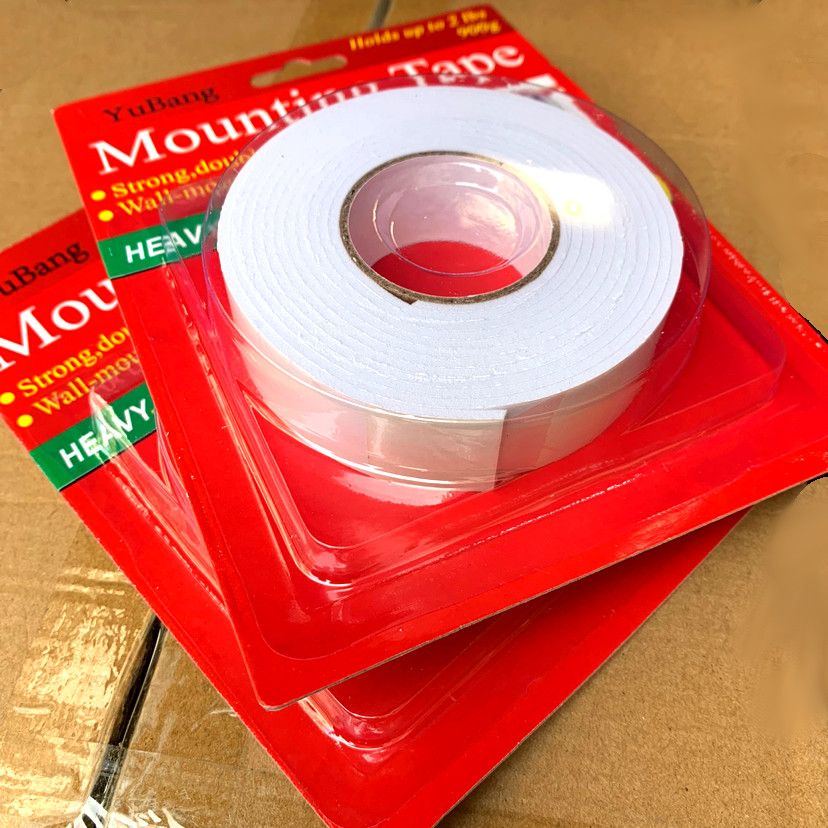 Mounting Tape Double Sided Foam Adhesive 900g, White 1.8M