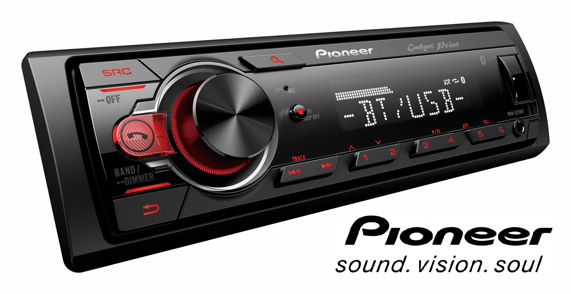 MVH-S215BT Single DIN Stereo Car Radio Receiver Bluetooth USB MP3 AM/FM Android Compatible