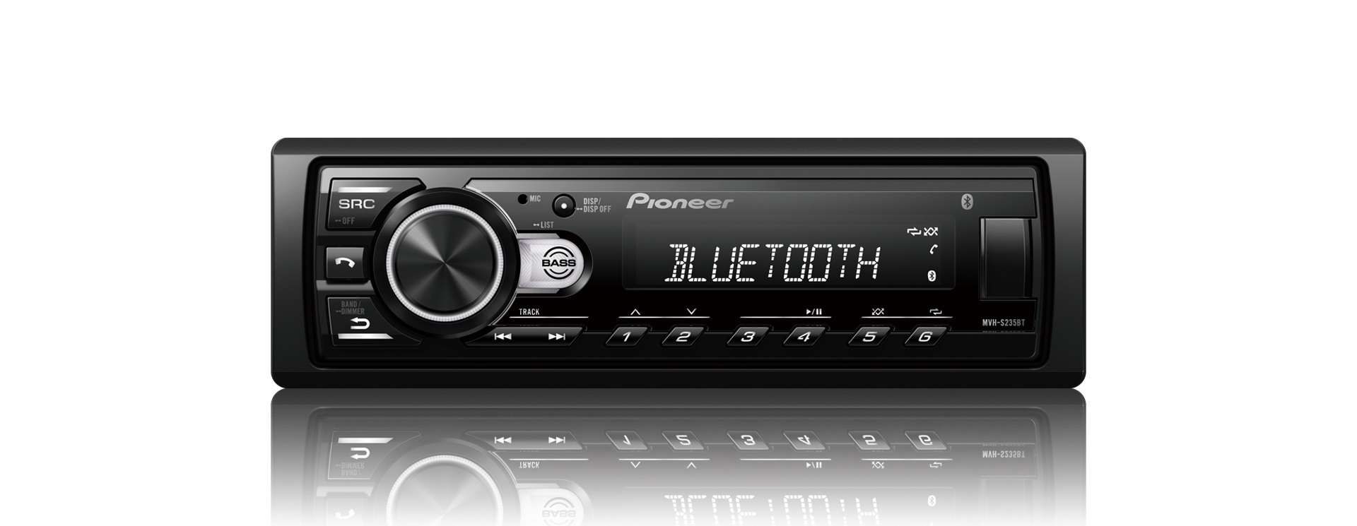 MVH-S235BT Single DIN Stereo Car Radio Receiver Bluetooth USB MP3 AM/FM Android Compatible