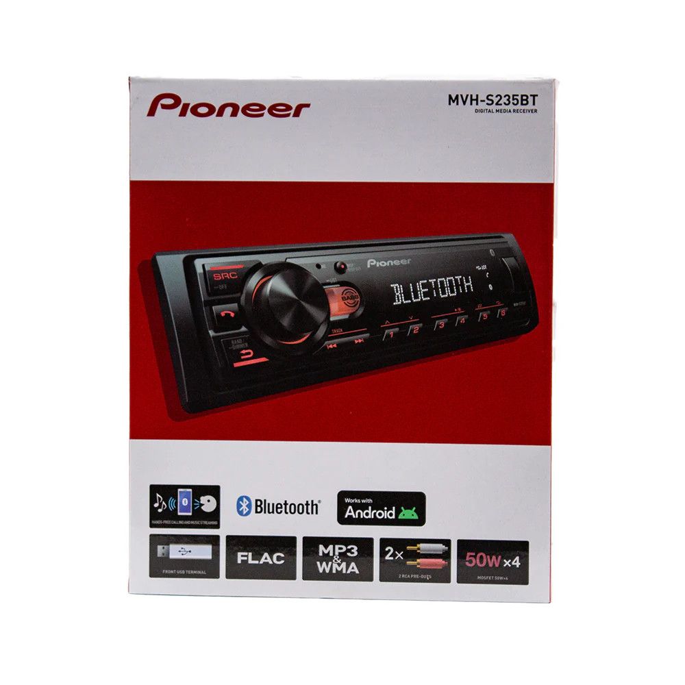 MVH-S235BT Single DIN Stereo Car Radio Receiver Bluetooth USB MP3 AM/FM Android Compatible